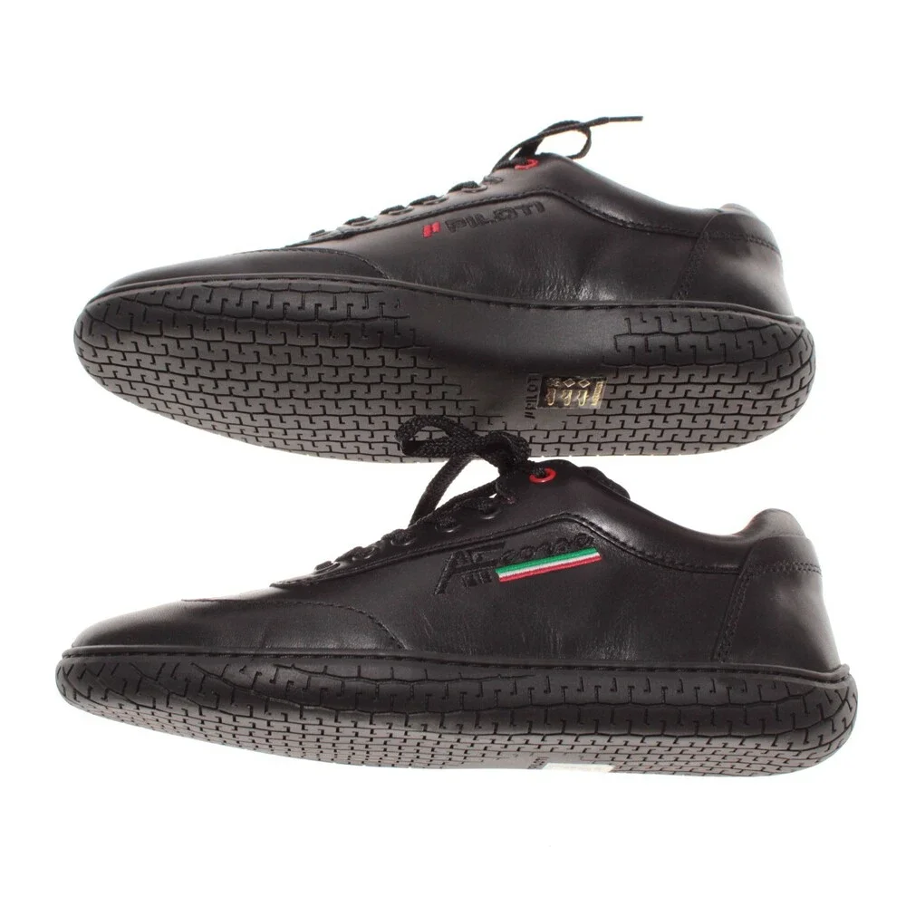 Piloti NWB Shift AF Corse Lace Up Driving Sneakers Size 7 US in Black Leather